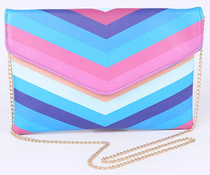 Color Block Envelope Clutch