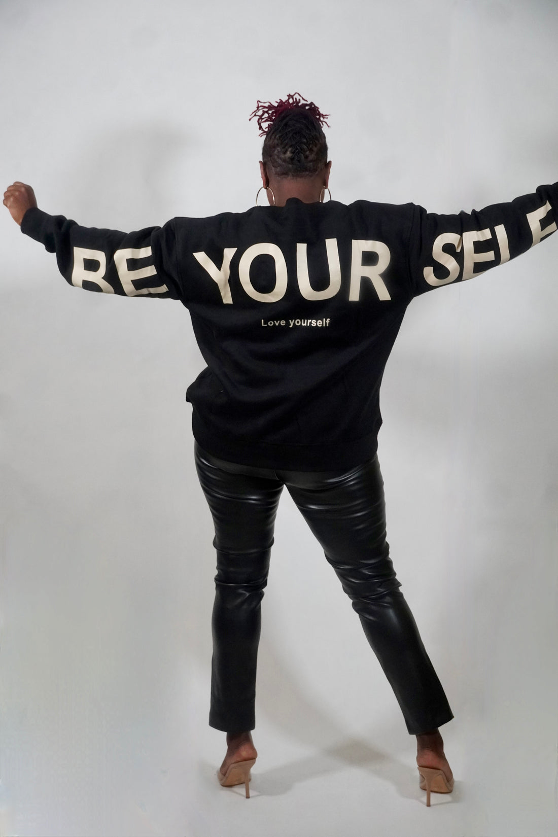 Be Yourself, Love Yourself Oversized Sweatshirt (New Color-Black-available 3/31/25)